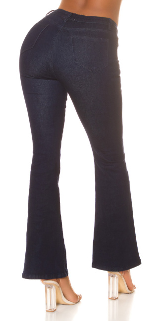 Musthave hoge taille flared jeans blauw